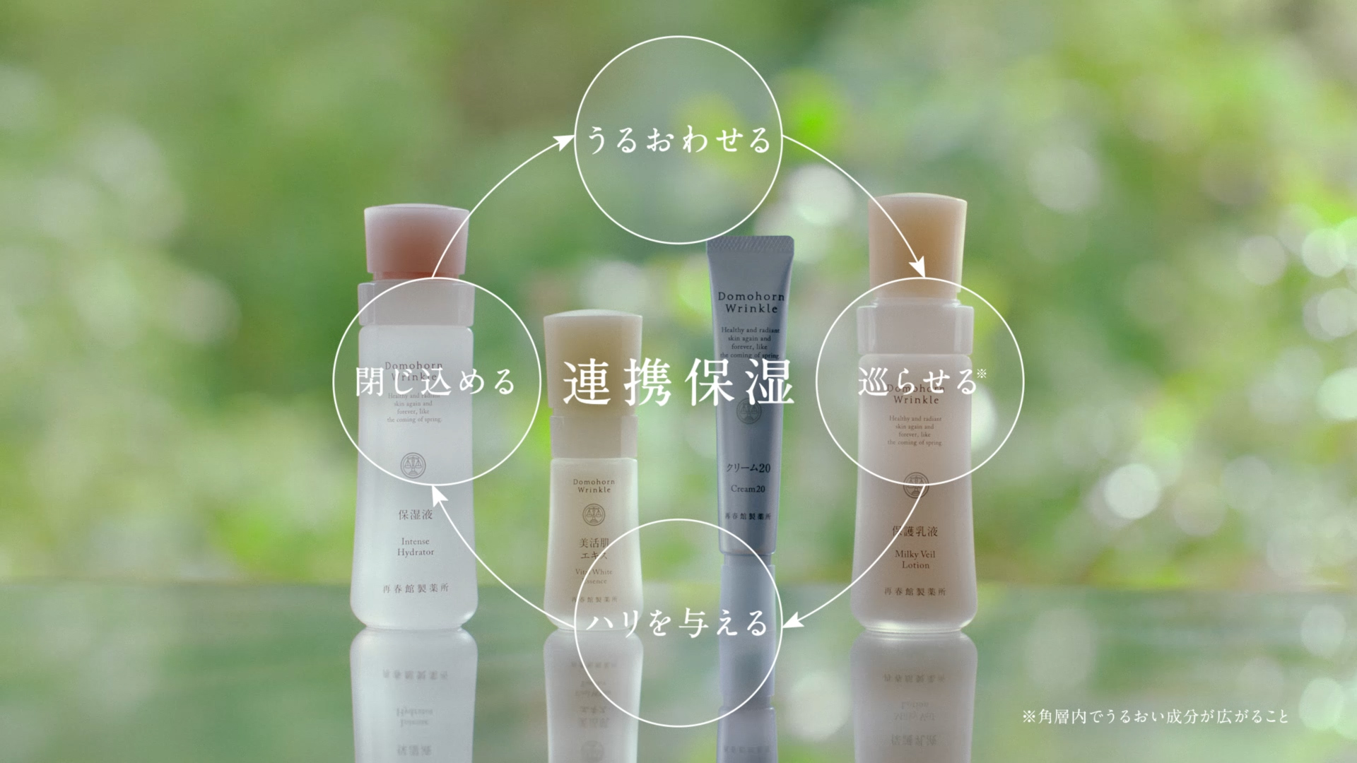 再春館製薬所　ドモホルンリンクル　連携保湿篇