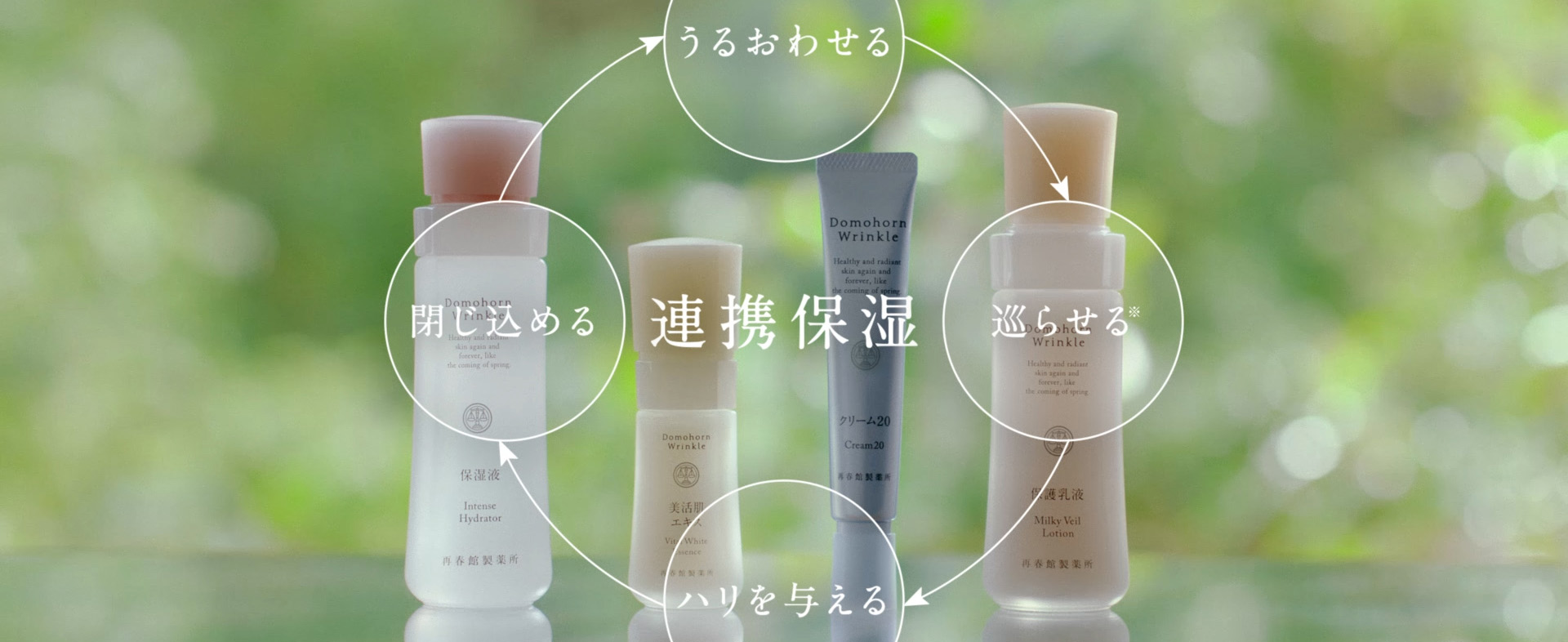 再春館製薬所　ドモホルンリンクル　連携保湿篇
